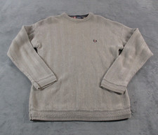 VTG Chaps Ralph Lauren Sweater Handframed Cotton Knit Mens Medium Beige EUC
