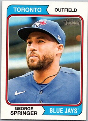 2023 TOPPS HERITAGE #90 GEORGE SPRINGER BLUE JAYS