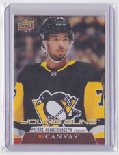 2020-21 UD SERIES 1 UD CANVAS YOUNG GUNS PIERRE-OLIVIER JOSEPH #C101 PENGUINS