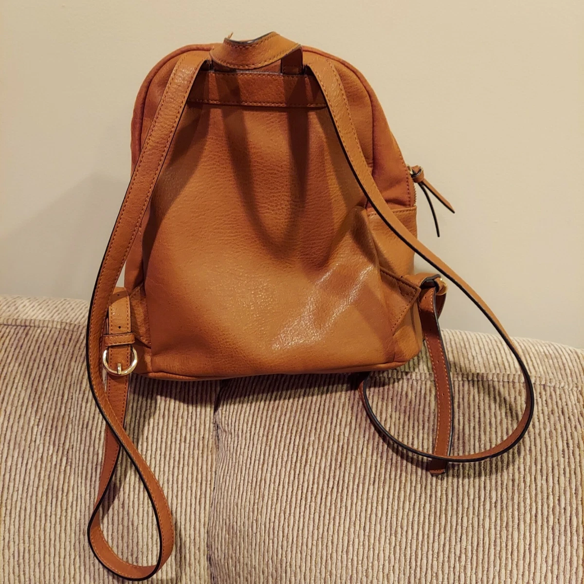 Lauren Conrad Black Leather Backpack Purse Pre Owned