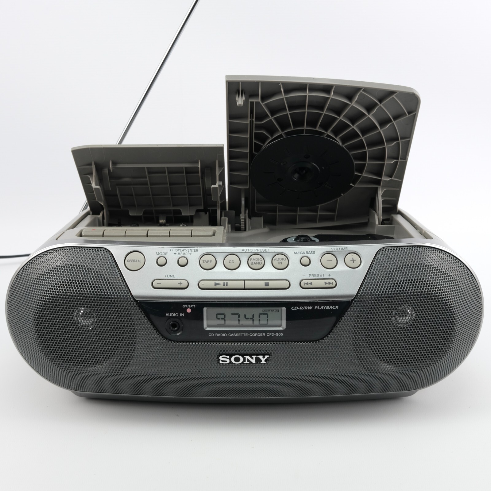 SONY CFD S05 CD Radio Cassette Recorder CFDS05 Portable Boombox