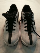 Dexter Choppa Black White Leather Lace Up Bowling Shoes Men's 8 M B2252-9
