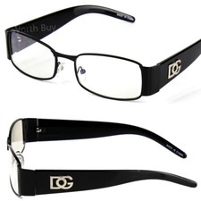 Black Clear Lens Frame Eye Glasses Rectangular Fashion Designer Retro Full Rim