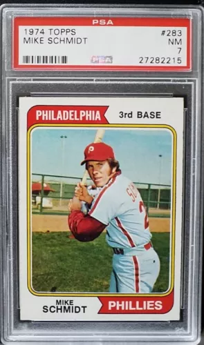 Mike Schmidt 1974 Topps PSA 7 Centered Beauty Second Year Card NM #283