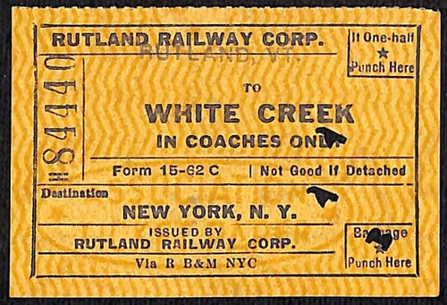 Group of 10 - Mostly 1953 Rutland Railroad Tickets / Stubs - Picture 11 of 20