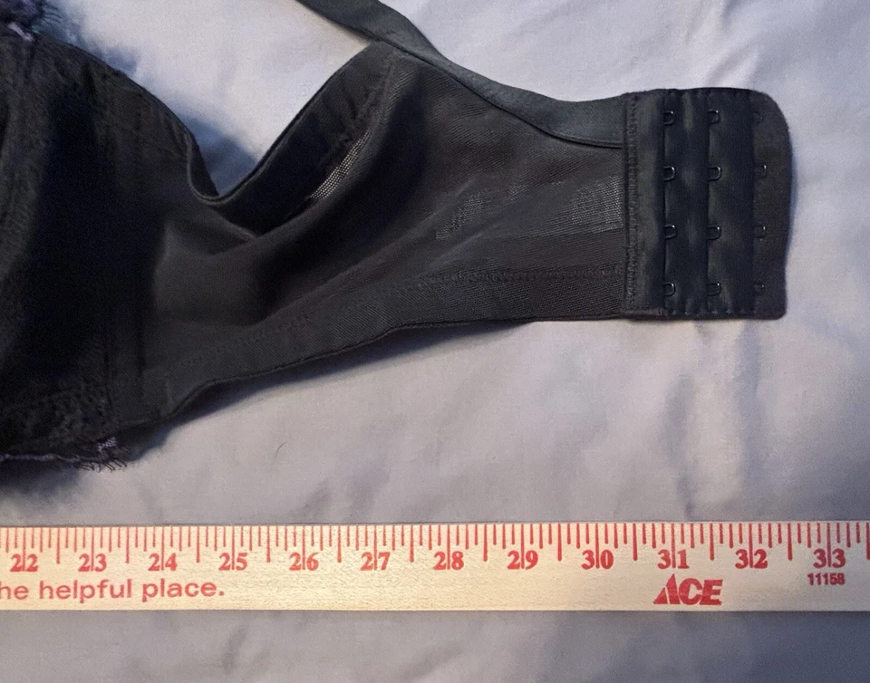 NWOT Cacique Lane Bryant Womans Bra Black French Balconette Underwire 42DDD Lace - Image 4 of 4