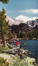 Bear Lake Rocky Mountain National Park CO United Airlines Advert 1957 Postcard