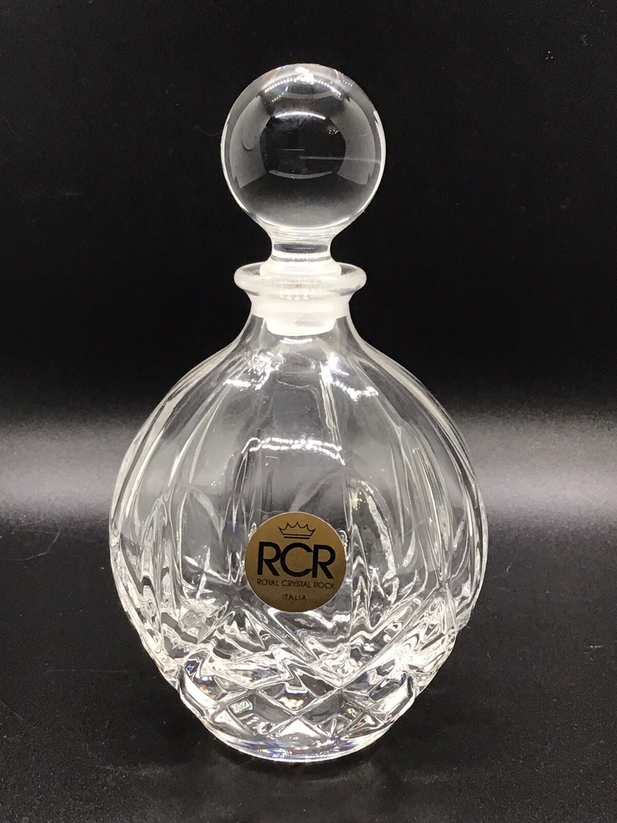 イタリア製 ロイヤルリミテッドクリスタル パフュームボトル Royal Crystal Rock RCR Perfume Bottle Cut Prism Round Italy
