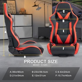 Marada Racing Flight Game Mount With Red Seat Compatible For Thrustmaster A10C