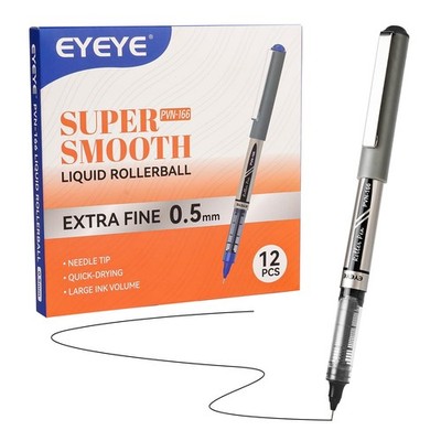 EYEYE Nadel Tintenroller extra feine Spitze 12er Pack, 0,5 mm 12 schwarz 