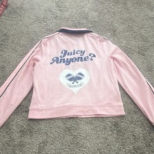 Juicy Couture Womens Pink Velour Full Zip Col...