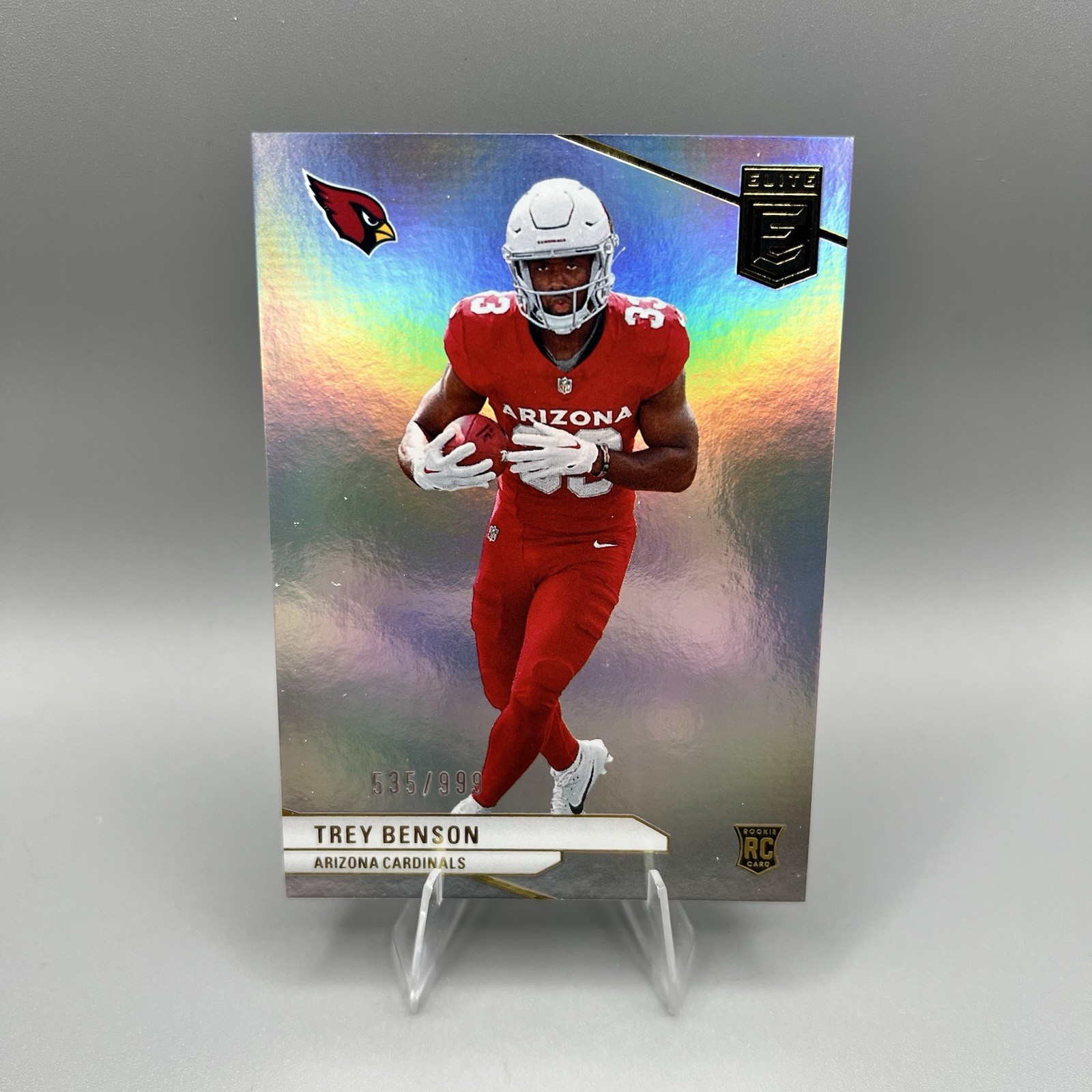 2024 Donruss Elite Trey Benson Silver Refractor /999 Arizona Cardinals