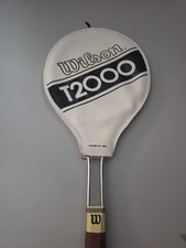 Vintage Wilson T 2000 steel racquet, 4 5/8, cover, strung, excellent condition