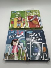 Lot of 4 Hoyle Card Games - Old Maid, Slap Jack, Matching, Crazy Eights