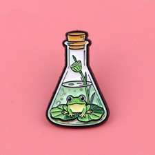 Frog In Jar Enamel Pin Cute Lapel Badge Brooch Gift UK ????
