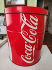 Vintage 1983 Coca Cola Metal Popcorn Tin Bucket Ice Bucket Large Red Coke