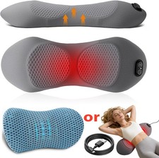 3 In1 Lumbar Support Pillow Smooth Spine Triple Fusion Back Massager Memory Foam