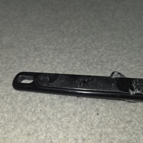 Spatola Ekco nylon nero e acciaio inox 4 fessure 400 gradi vintage segni di fusione - Foto 5 di 6