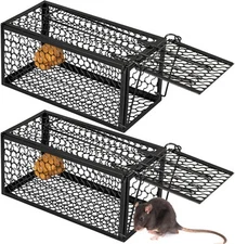 2 Pcs Humane Rat Trap Chipmunk Rodent Mouse Squirrel Trap Small Live Animal