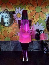 Lava Lite Original Rainbow Metallic Base Purple Liquid White Lava 14.5  