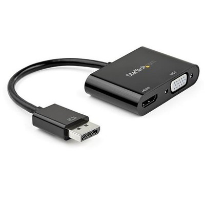 StarTech DisplayPort Stecker zu HD-15 VGA mit HDMI Buchsenadapter - Schwarz