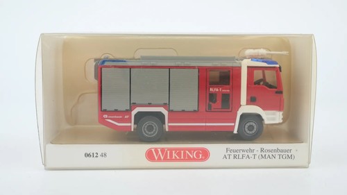 Wiking H0 061248 MAN TGM bomberos Rosenbauer AT RLFA-T | Condition: Gebraucht