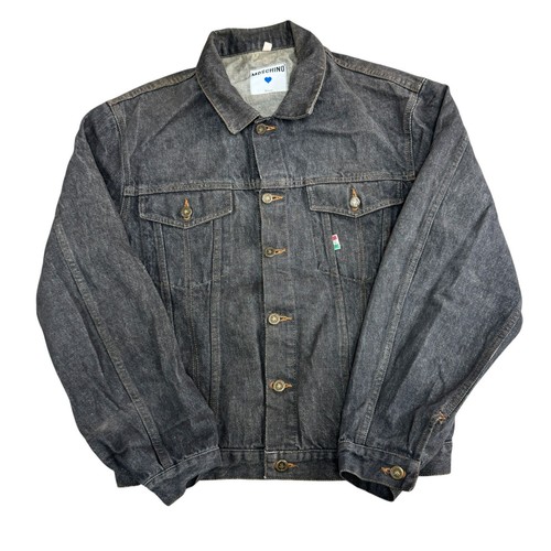 Moschino, Moschino Mens Denim Jacket Grey Made in Italy Vintage Size Medium 50