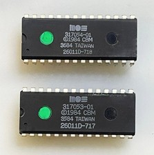  ORIGINAL MOS 317053-01 + 317054-01 COMMODORE...