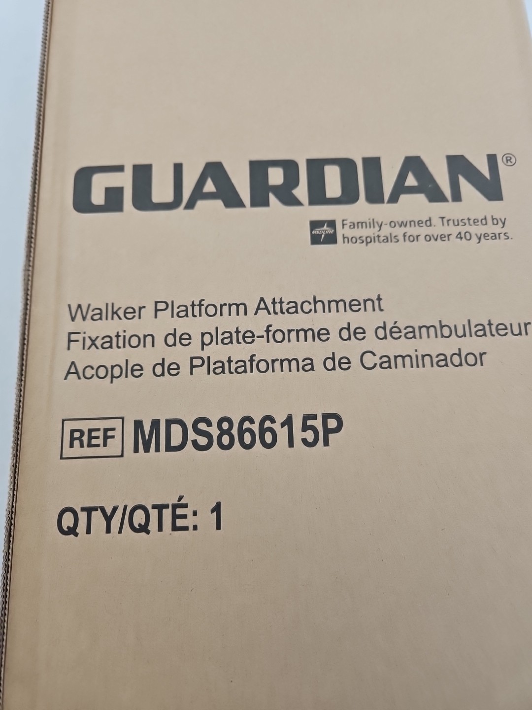 Guardlan Walker Platform Attachment for Medline Basic Walkers #MDS86615P