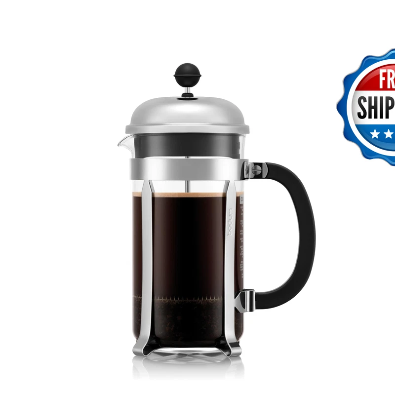 Bodum 34Oz Chambord French Press Coffee Maker High-Heat Borosilicate Glass