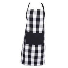  Unisex Buffalo Check Kitchen Collection, Classic Farmhouse Chef Black & White