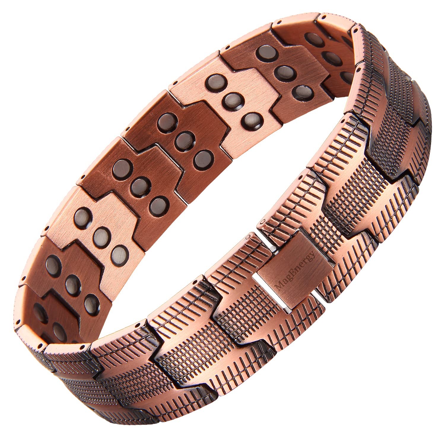 MagEnergy 99.9% Copper Magnetic Bracelet for Men, 3X One Size,