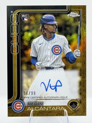 2025 Topps Gilded Collection #CGA-KA Kevin Alcantara Auto #/99 Rookie Cubs