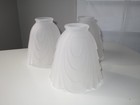 Set 3 Bathroom Frosted & Clear Glass Replacement Light Fixture Globes/Shades — photo 2