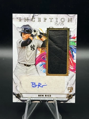 2025 Topps Inception Ben Rice RC Game Fielding Glove Relic Auto #’d 15/25 🔥