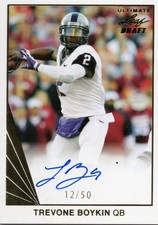 2016 Leaf Trevone Boykin Ultimate Draft Rookie Gold Auto 12/50