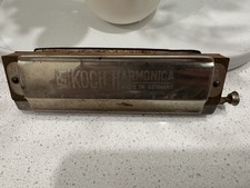 Vintage Koch Chromatic Harmonica Key of G Made in Germany Fair Condition