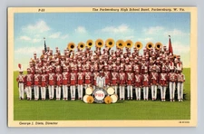 1940'S. PARKERSBURG HIGH SCHOOL BAND. PARKERSBURG, W VA. POSTCARD. SL34