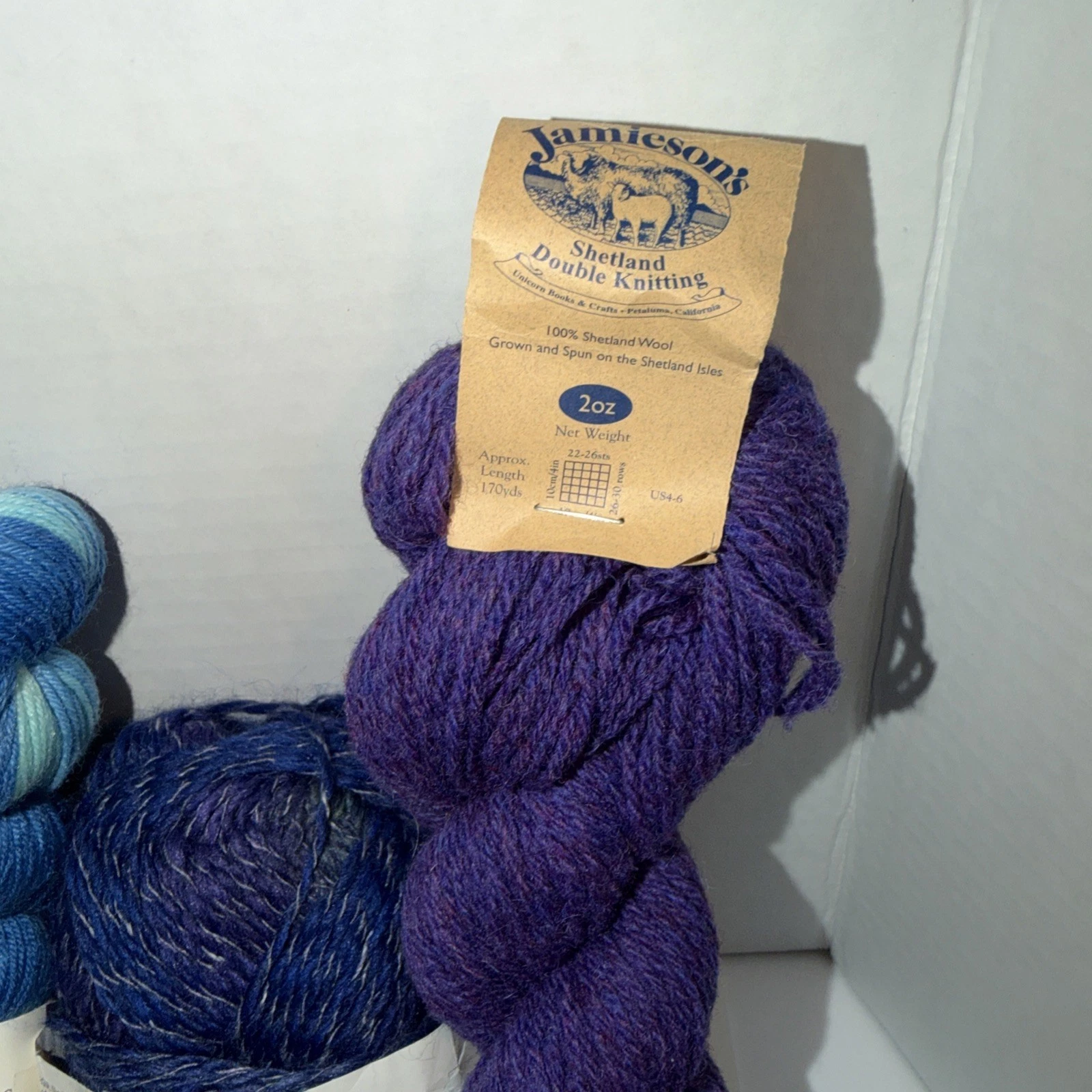 Large Mixed Wool Yarn Lot Mixed W/ 100% Wool - 75% - 50% Colorful Over 2 Pounds image 2