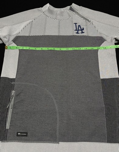 Maglione donna grigio Levelwear LA Dodgers full zip tasche palestra atletica taglia M - Foto 11 di 11