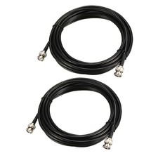 2PCS RG58 Coaxial Cable with BNC Male to BNC Male Connectors 50 Ohm 15 Ft