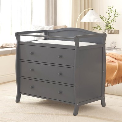 Diaper Changing Table Baby Diaper Changing Station Infant Nursing Table 3Drawers