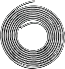 DRAG SPECIALTIES Braided Oil/Fuel Hose - Stainless Steel - Fits 5/16" X 25'