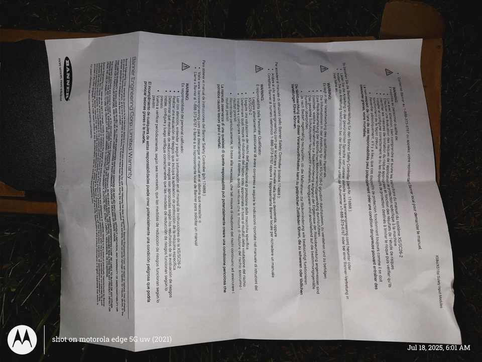 NEW Banner Engineering XS16SI Safety Controller Expansion Input Module - Image 3 of 4