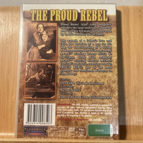 The Proud Rebel DVD Alan Ladd Olivia De Havilland All Regions (S6.4) - Picture 2 of 2