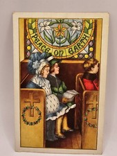 Vintage Postcard Whitney Made Worcester Merry Christmas Greetings Holiday Posted