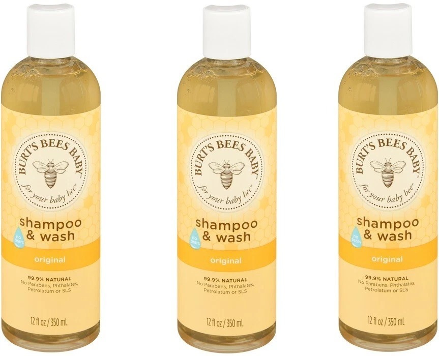 Burt's Bees Original Baby Shampoo & Wash 12oz (3 Pack)