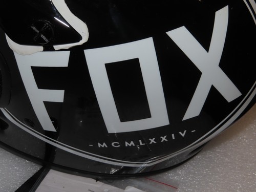 Fox Helmet Mens Medium Black White Motorbike Moto Offroad 09322-247-M MCMLXXIV - Picture 6 of 7