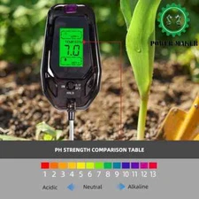5 in 1 Soil PH Meter Tester Digital Temperature Humidity Sunlight Moisture