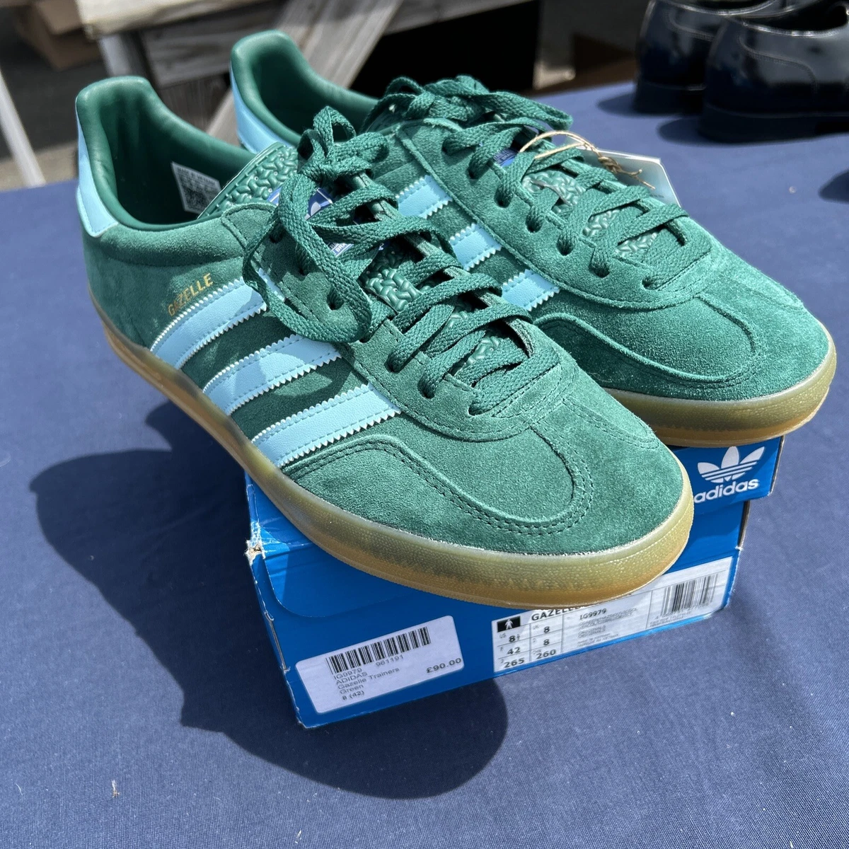 Mens green cheap gazelle trainers